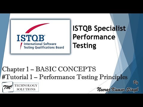 ISTQB Performance Tester | 1.1 Principles of Performance Testing | ISTQB Tutorials