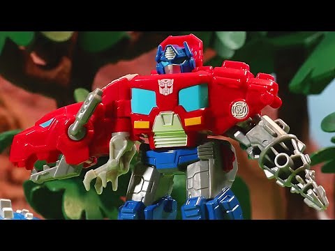 Optimus Prime Dino Transformation! | Stop Motion Compilation | Animation | Transformers Junior