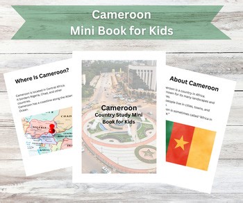 Cameroon Mini Book | Country Study | Geography & Culture | Printable for K–3