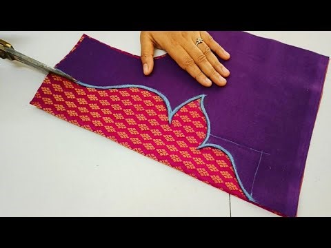 New designer blouse back neck design || cutting and stitching back neck blouse design || blouse