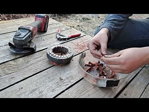How to strip copper motor windings DIY