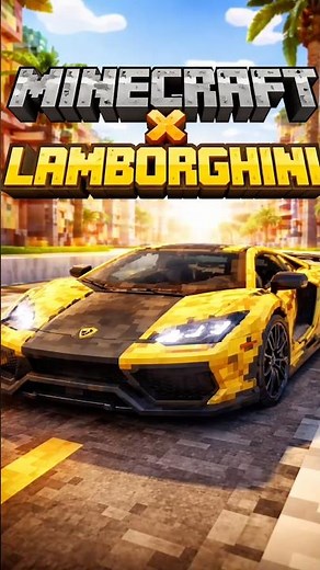 Minecraft x Lamborghini MOD 🏎️🔥 | Drive a Supercar in Minecraft! #minecraft #lamborghini