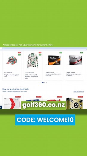 NEW ONLINE CUSTOMERS GET 10% OFF! Use discount code 👉 WELCOME10 T&Cs: • Not available on items already reduced in price. • Does not include Garmin Approach R50 Launch Monitor & Gift Vouchers. • Online only (golf360.co.nz). • First purchase only. | Golf 360
