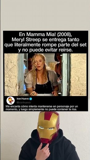 En Mamma Mia! (2008), Meryl Streep literalmente rompió el set 😂