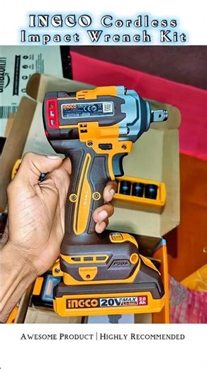 Ingco Cordless Impact Wrench Kit 🔧 400Nm Power | Best Tool Kit for Mechanics ⚡