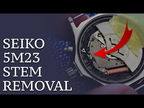 Seiko 5M23 watches: How to remove the stem and crown