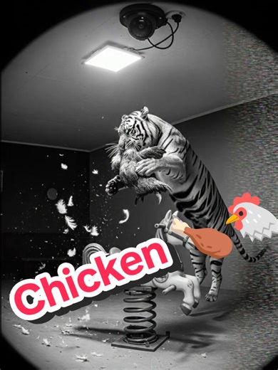 Tiger Attack on Chicken Captured by Night Vision Camera