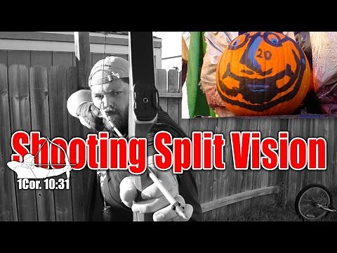 Using split vision like Byron Ferguson to aim my recurve bow! #archerytips #InstinctiveArchery
