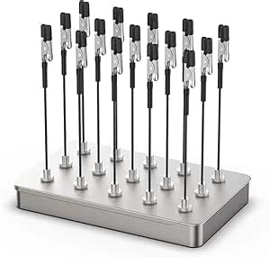 Actekart Metal Model Painting Stand Base and 15PCS Magnetic Alligator Clip Sticks Set for Airbrush Model Coloring Hobby Crafts DIY Tools