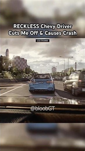 RECKLESS Chevy Driver Cuts Me Off & Causes Crash😳