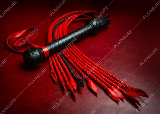 Cat O Nine Tails Whip With Weaving Leather Flogger Stingy Whip - Etsy