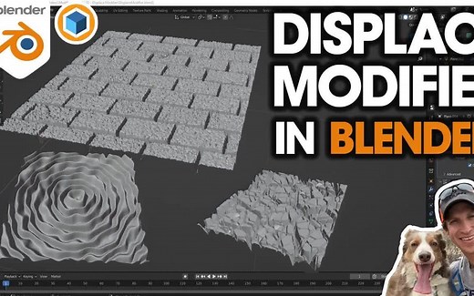 iBlender中文版插件 如何在 Blender 中使用 DISPLACE MODIFIER！ （分步教程） 教程Blender插件