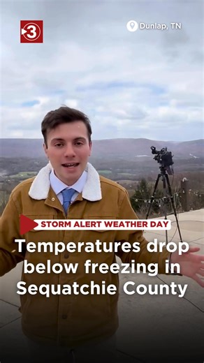 FREEZING TEMPS: Local 3's Logan Dubel is in Sequatchie County with Thunder to brave these freezing temperatures as snow flurries arrive. Logan says the Local 3 Weather app shows a "feels like" temperature of 18 DEGREES at the Sequatchie Valley Overlook. | Local 3 News
