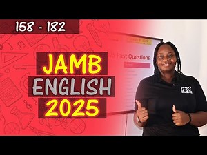 JAMB CBT English 2025 Past Questions 158 - 182