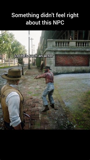 He was very sus lol 🌚 #rdr2 #reddeadredemption2 #npc #funny