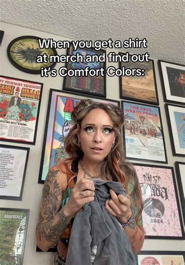 When You Get a Comfort Colors Shirt at Concert Merch