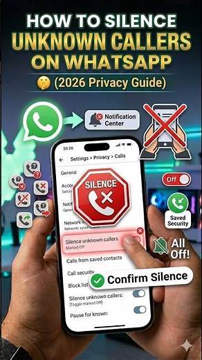 How to Silence Unknown Callers on WhatsApp! | #WhatsAppPrivacy #TechShorts #StopSpamCalls