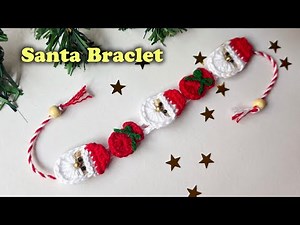 Crochet Santa Bracelet Tutorial | Easy Christmas Crochet Pattern for Beginners 🎅🧶