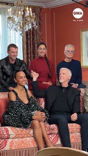 Good Morning America on Instagram: "Oui, oui! Go behind the scenes of our live interview the "Avatar: Fire and Ash" stars and director James Cameron in Paris 🇫🇷🎥 Head to our link in bio for the full interview."