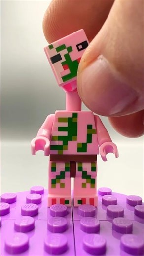 🐷Let's build a pink Minecraft minifigure not Lego! #shorts #minecraft #minecraftshorts
