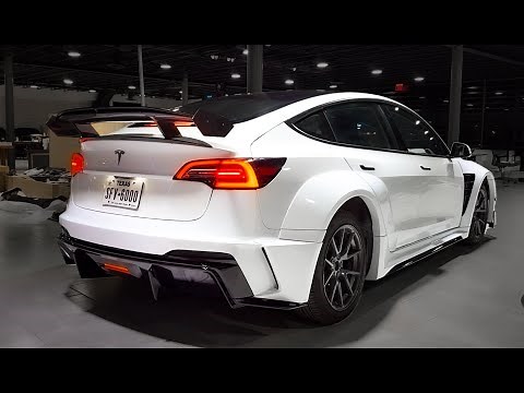 Robot Craftsman HACKER Widebody Kit Install Tesla Model 3