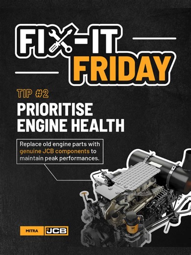 Your engine has done the heavy lifting. Now it’s time for a refresh. Genuine parts keep your JCB strong for the next decade. Book your upgrade through the link in bio. #mitraipe #ipe #jcbmachines #jcbparts #jcbservices