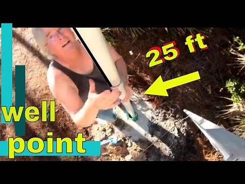 NEW-Install Well Point Inside 2in x 25' Drill Shaft Howto repair / install Shallow Well well point