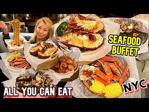 HOW MUCH DO I EAT AT SEAFOOD BUFFET at Crab House in NYC!! #RainaisCrazy