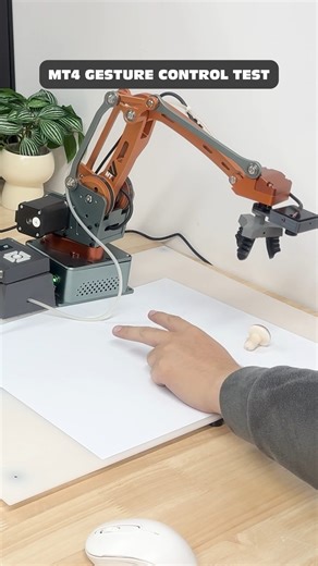 This gesture control test highlights the sensitivity of the sensors and the fast response of the MT4. The Robot Arm follows human movement with impressive precision and fluidity. ⚙️ A glimpse into the future of remote manipulation. #WLKATARobotics #MT4RoboticArm #ProgrammableRoboticArm #RobotArm #DesktopRobot #EduRobot #Sensors #RemoteControl | Wlkata Robotics