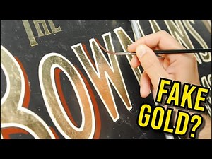 SIGN PAINTING a traditional GOLD LEAF pub sign... Using tools I've never used before. | Signwriting