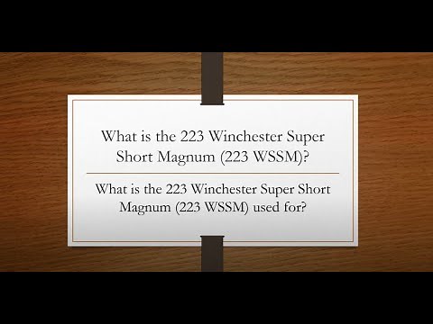 What is the 223 WSSM? What is the 223 WSSM used for?