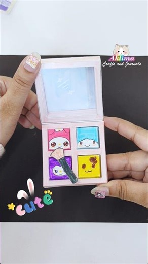 Origami Miniature DIY Paper Makeup Kit Ideas #shorts #aklimacraftsandjournals #makeupkit #ytshorts