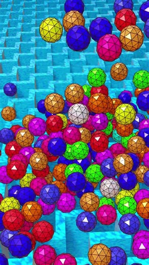 🟣🟡🟢✨ Endless Falling Balls – Hypnotic 3D Satisfying Animation #shorts #3dsatisfying #3danimation