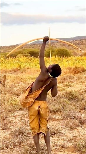 The fun Hadza tribe's arrow shooting challenge ❤️ #viralvideos