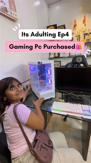 Prasha Dhiwar on Instagram: "Ep4:Big Girl Purchase💁🏻‍♀️Gaming PC I built my pc for 82k My monitor’s cost is 33,500 My total bill was 1 lakh 13thousand Location-Pooja computers,near nirala bazaar,khadkeshwar road,contact-72638 42949 (They sell pc’s in wholesale you can buy from them at a very affordable price) . . . . (gaming pc,gaming pc purchased,gaming pc vlog,gaming pc minivlog,gaming pc setup,samsung g5 monitor,ultrawide curved monitor,gaming monitor,Samsung g5 odyssey ultrawide curved mon
