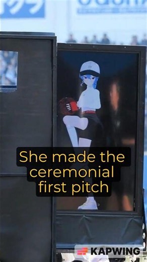 Hoshimachi Suisei Appears at a Baseball Game and Threw the First Pitch #vtuber #hololive