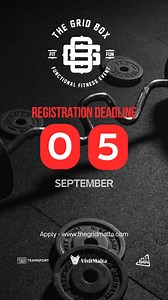⏰ Time is running out! ⏰ Don’t miss your chance to sign up for the Grid Box Functional Fitness event! Push your limits, test your strength, and have a blast. 🏋️‍♂️🏃‍♂️ The registration deadline is September 5th, so make sure to secure your spot today. Let’s go, Grid athletes—this is your moment to shine! 🌟 #GridBox #FunctionalFitness #RaceDay #SignUpNow | The Grid