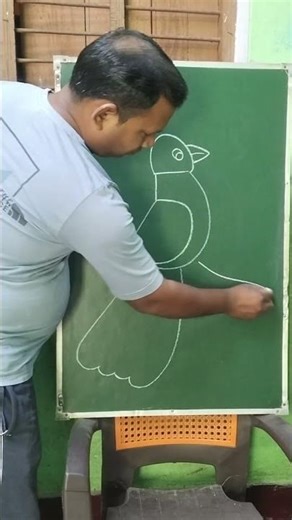 How to draw a Brid with number 5#art #shorts