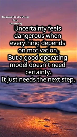 An operating model does not need certainty #messyincomeexperiment