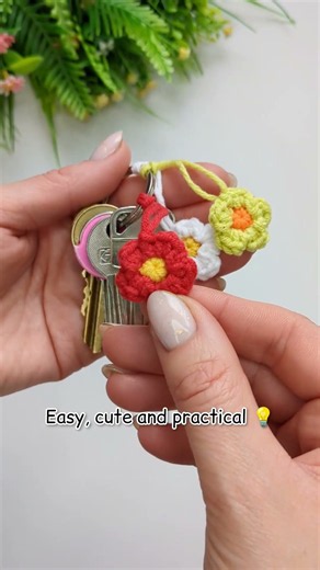 Easy Leftover Yarn Crochet Projects #crochet #crochetflower #crochetbookmark #crochetscrunchies