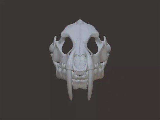 Skull Sabertooth/smilodon Fursuit Headbase ||| STL ||| - Etsy