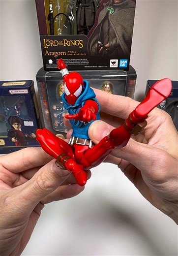 After 2 months, finally got my Mafex Scarlet Spider in a good pose. On the wall. Love the way it turned out. Lights coming tomorrow. Gonna order more stands. It’s gonna be so peak. Keep giving me ideas! Still gotta test the nano tape too. #spiderman #mafex #actionfigures #figtok #toycollector