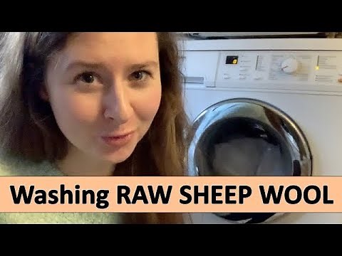 How To WASH Raw Sheep Wool In The Washing Machine? | Sheep Wool Into Yarn For Making Socks PART 2