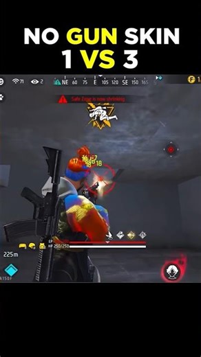 1 VS 3 WITHOUT GUN SKIN #shorts
