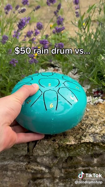 Rain Drum Instrument for a Relaxing Garden Home Ambience