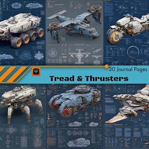 Sci-fi Vehicles Blueprints, TTRPG Handout, Cosplay Prop, Science Fiction Printable, Space-craft Journal Pages, RPG Gaming Sheet - Etsy