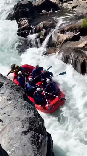 Extreme White Water Rafting Down Waterfall Rapids | Epic Wild River Adventure #drifting #outdoors