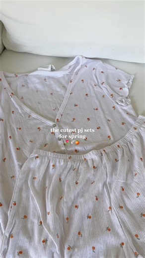 the baby oranges 🥹🫶🏼 both under $25 and in my profile #cutepjsets #spring2023fashion #pajamaset #unboxingaesthetic #pjsets