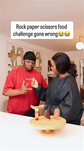 Mr and Mrs Phoenix on Instagram: "Rock paper scissors food challenge gone wrong😭😂 #foryou #viral #funny #fyp #fypシ"