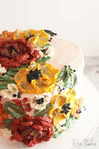 Buttercream Palette Knife Painting Cake {Video!}